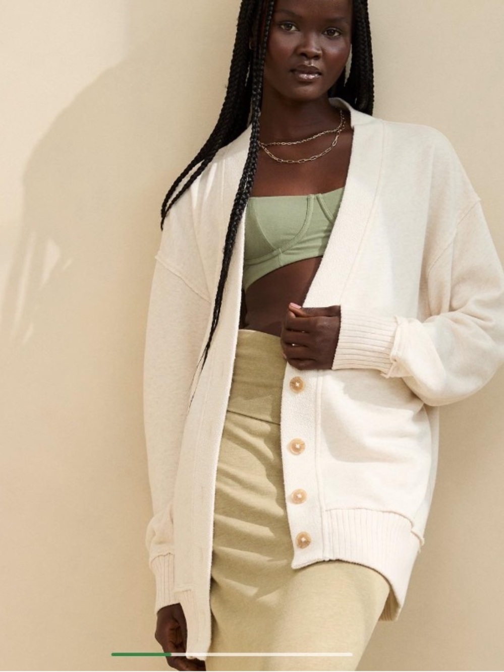 Like New Aerie Vacay Fleece Oversized Oatmeal Button Front Cardigan Sweater